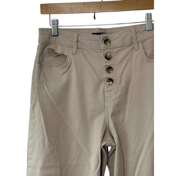 Boden Denim Classic Fit Button Fly Wide Leg Ankle Length Pants Women's US 8 - Picture 3 of 6